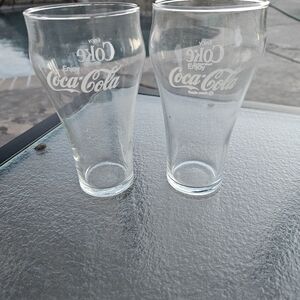 2 Coke Fountain Glasses.